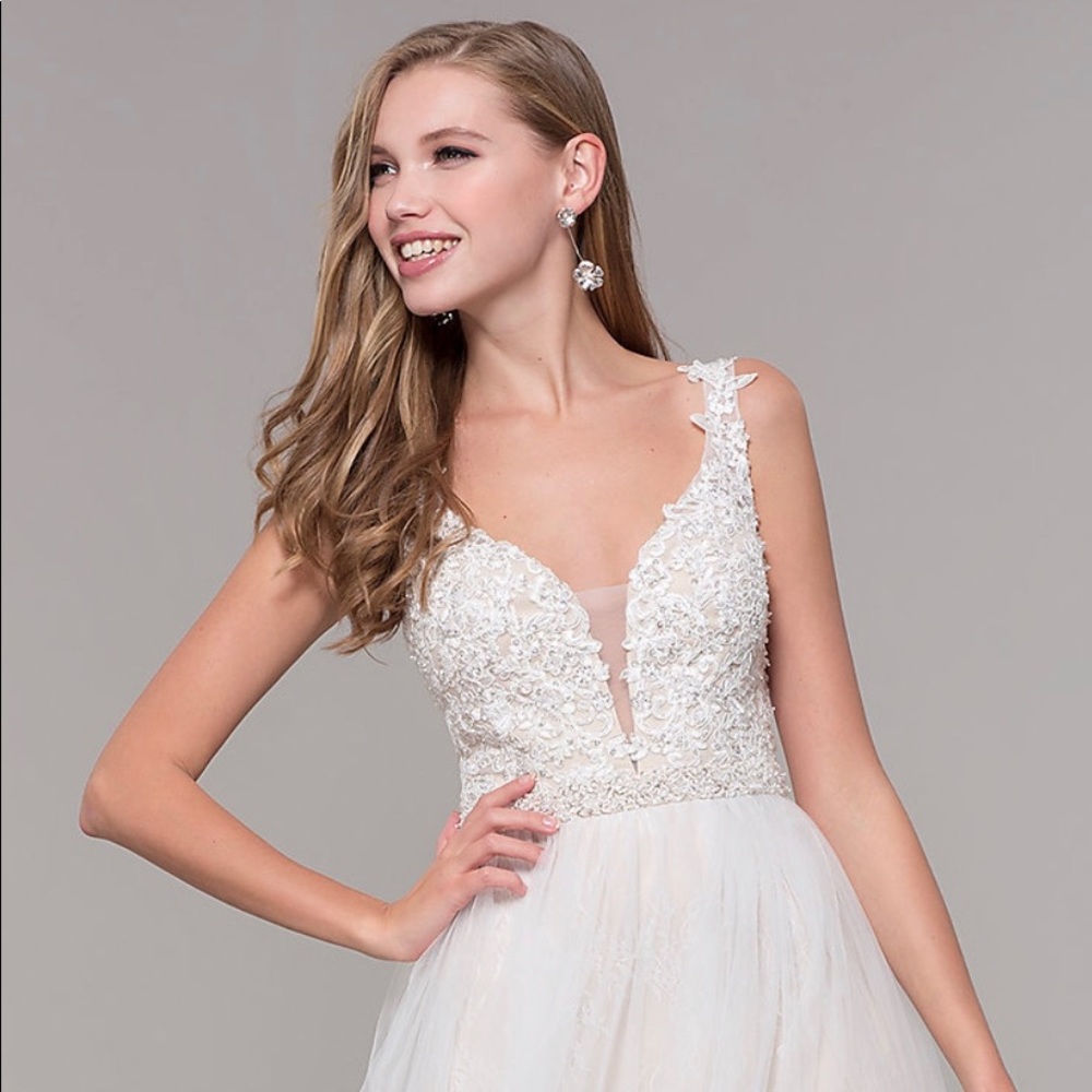 Zoey Grey ZG Ivory/Nude Prom Dress